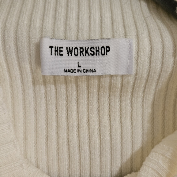 Chic Cream Ribbed Sweater - Picture 2 of 2